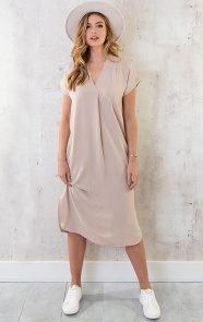 Palermo-Pocket-Jurk-Beige-4