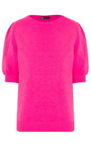 knitted-top-met-pofmouwen-fuchsia-6