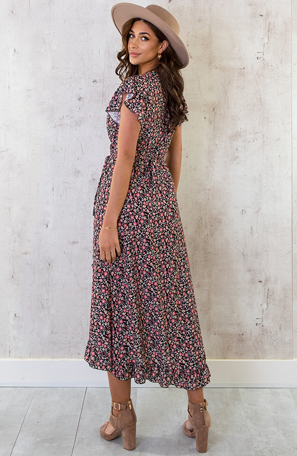 Flower-Jurk-Midi-Koraal-2