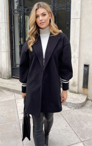 Oversized-Stripe-Coat-Zwart-2