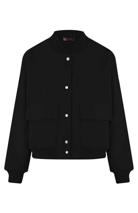 Soft-Bomberjacket-Zwart
