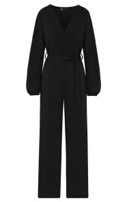 Smocked-Jumpsuit-V-hals-Zwart-23