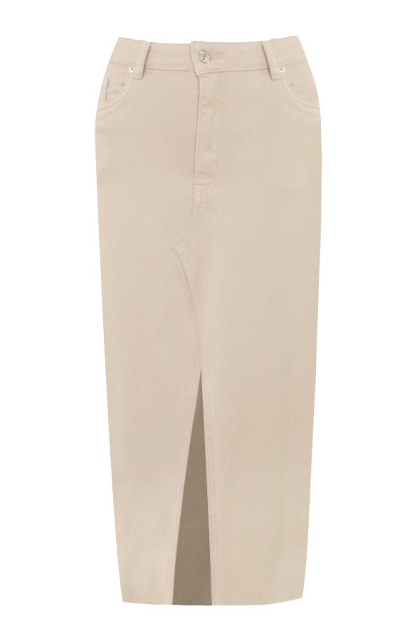 Spijkerrok-Met-Split-Beige-64