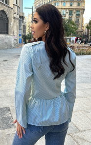 Blouse-Met-Strikjes-Mint-4