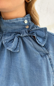 Bow-Denim-Blouse-Pofmouwen-12