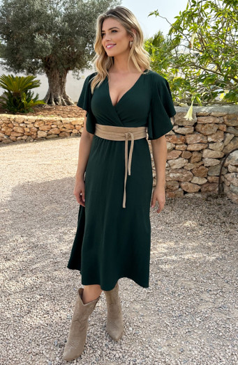 Florence-Midi-Jurk-Smaragd