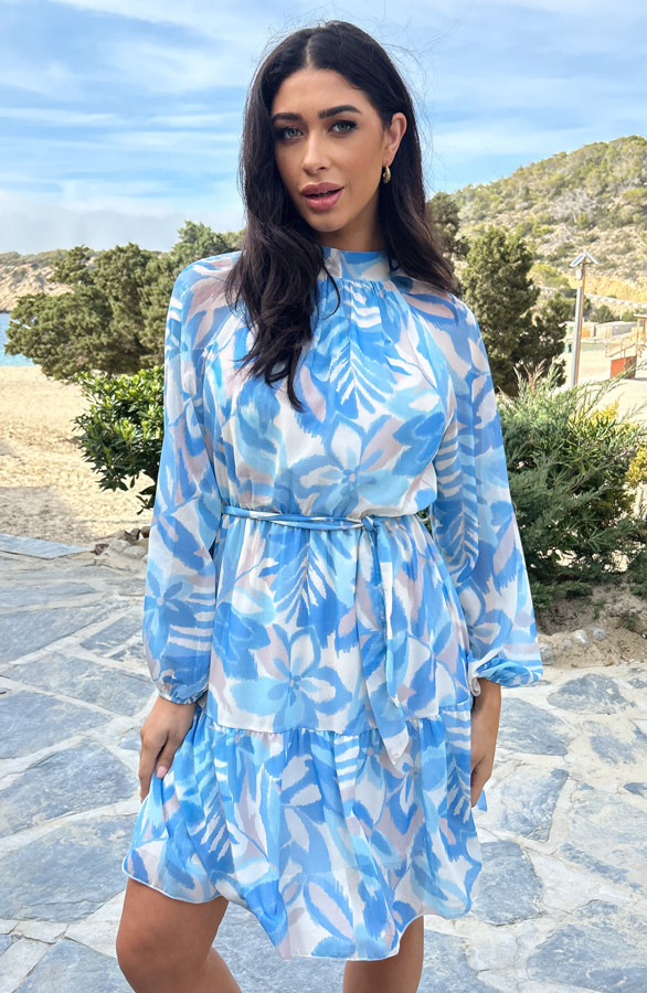 Jurk-Met-Wijde-Mouwen-Blue-10