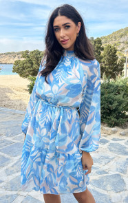 Jurk-Met-Wijde-Mouwen-Blue-12