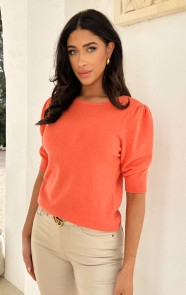 Knitted-Top-Met-Pofmouwen-Koraal-10-4
