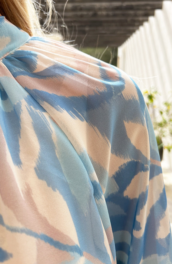 Jurk-Met-Wijde-Mouwen-Blue-3