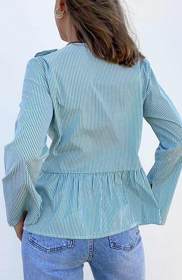 Blouse-Met-Strikjes-Mint-2