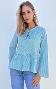 Blouse-Met-Strikjes-Mint-3