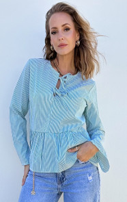 Blouse-Met-Strikjes-Mint-4