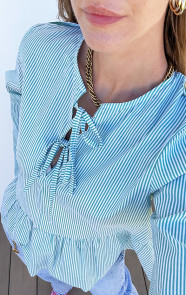 Blouse-Met-Strikjes-Mint-5