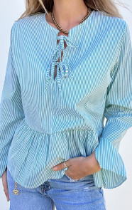 Blouse-Met-Strikjes-Mint-6