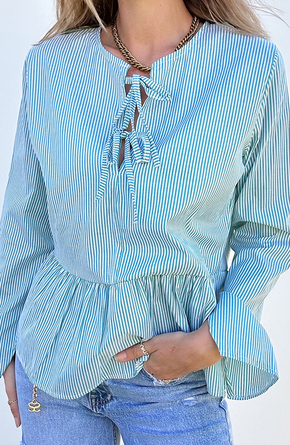 Blouse-Met-Strikjes-Mint-6
