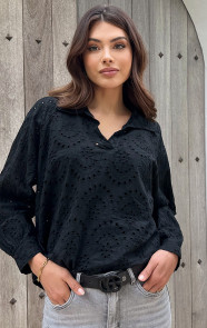 Embroidery-Oversized-Blouse-Zwart-1