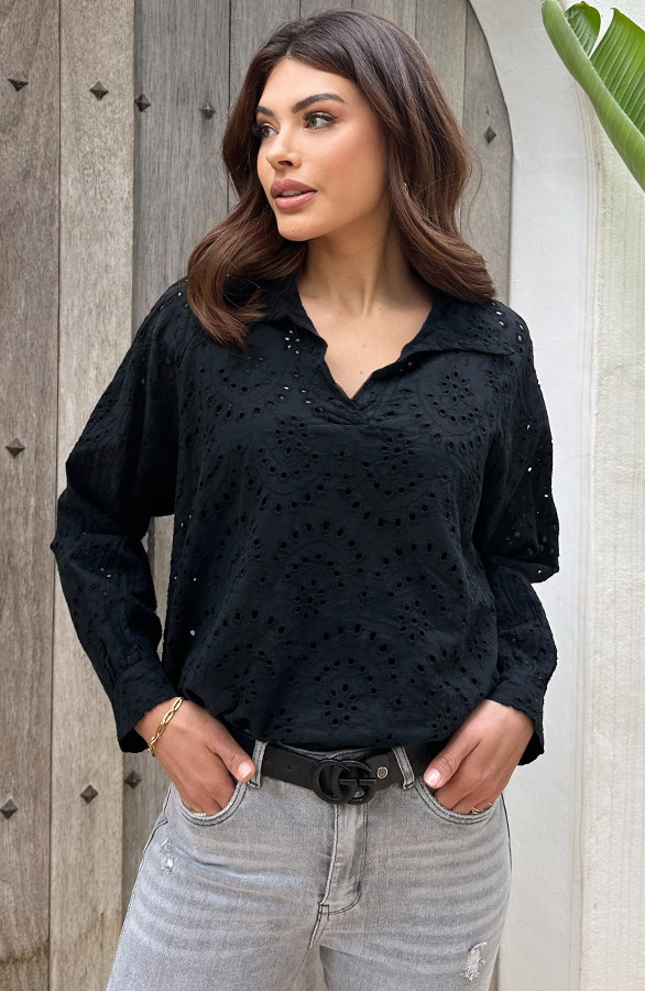 Embroidery-Oversized-Blouse-Zwart-3