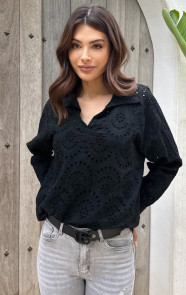 Embroidery-Oversized-Blouse-Zwart-4