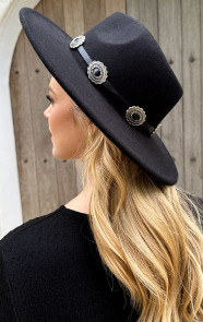 Fedora-Hoed-Western-Detail-Zwart33-2