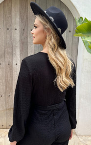 Smocked-Jumpsuit-V-hals-Zwart-5