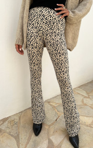 Flared-Broek-Panterprint-Creme332