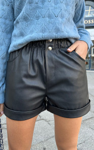 Leather-Short-Zwart