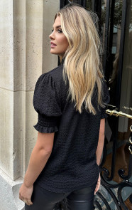 Smocked-Col-Top-Zwart-3