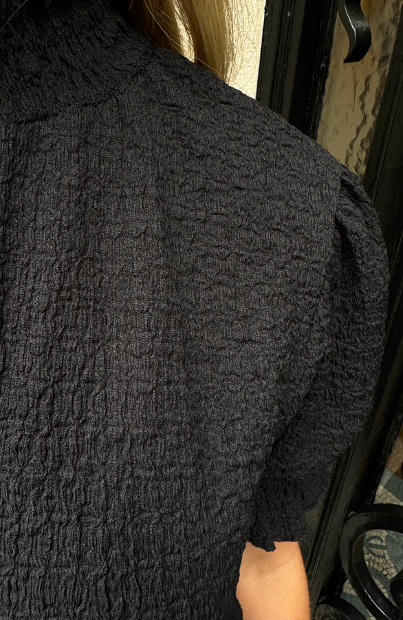 Smocked-Col-Top-Zwart-46