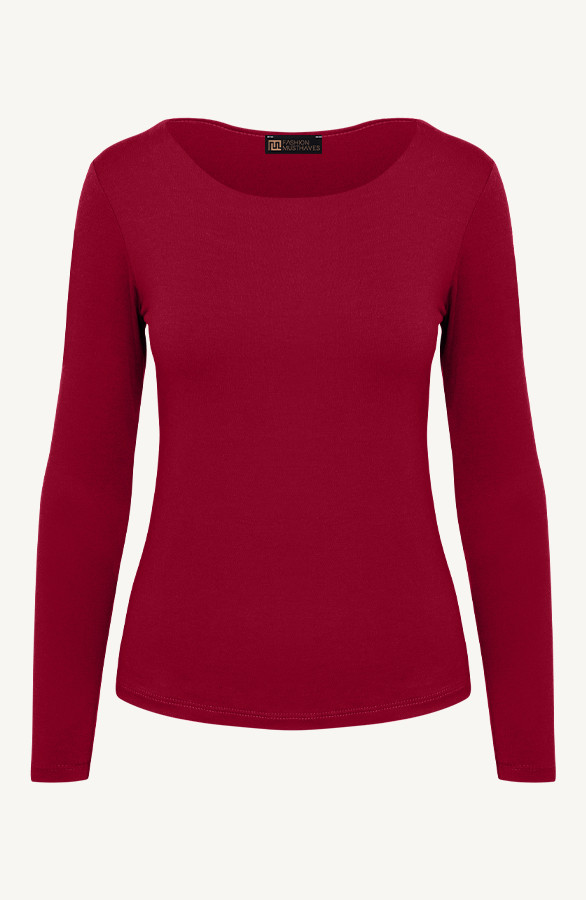 Essence-Long-Sleeve-Round-Neck-Burgundy