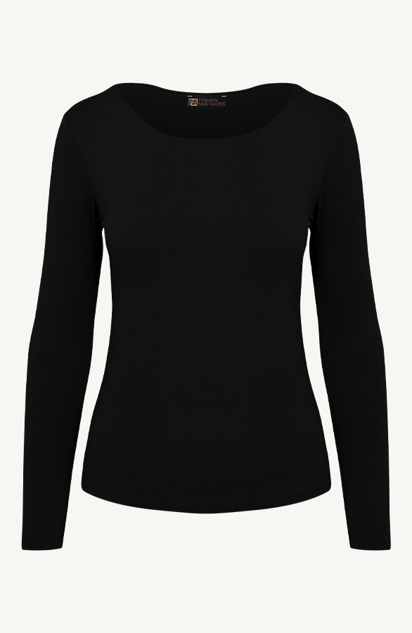 Essence-Long-Sleeve-Round-Neck-zwart
