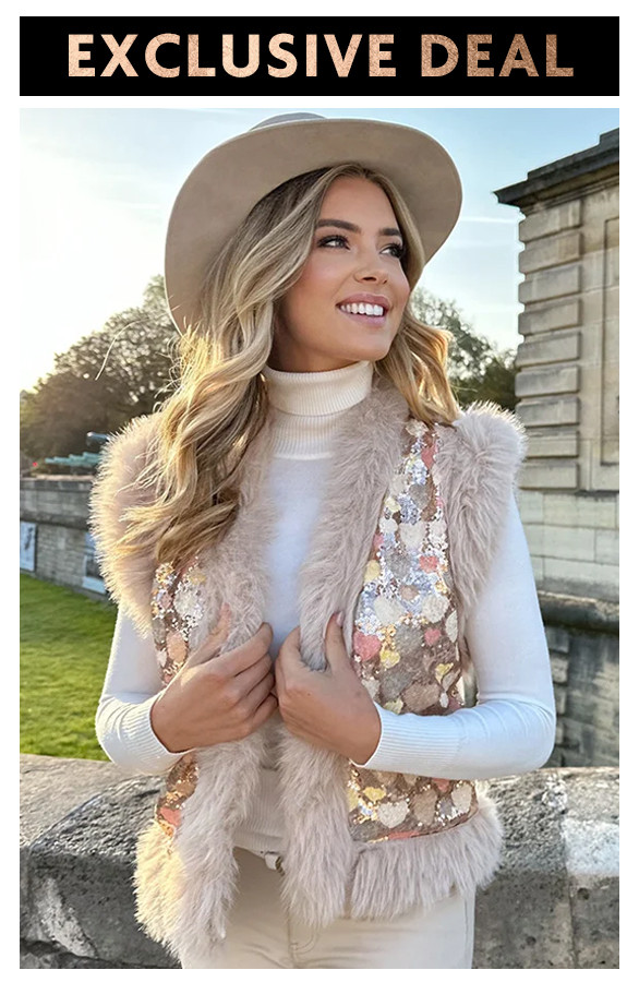 Exclusive-Deal-Fur-Heart-Gilet-Pailletten-Coltrui-Dames-Offwhite44