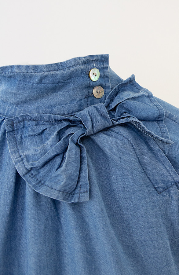 Bow-Denim-Blouse-Pofmouwen-1