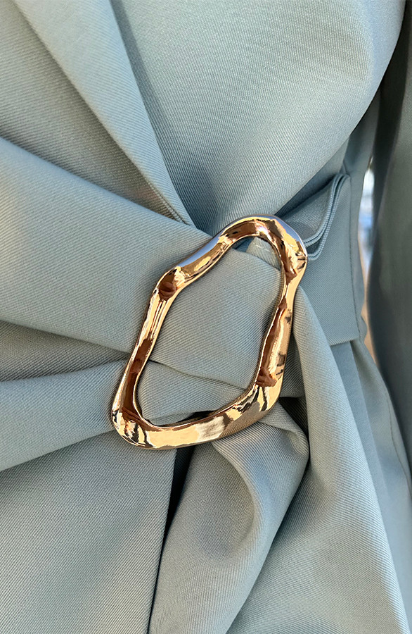 Blazer-Met-Gouden-Detail-Mint