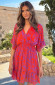 Ruffle-Laagjes-Jurk-Print-Oranje-Lila-5
