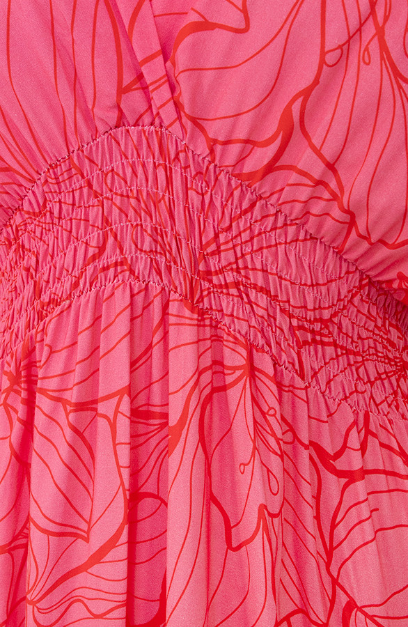 Maxi-Dress-Colorful-Print-Fuchsia-Red-777-1