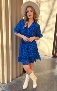 Ruffle-Laagjes-Jurk-Leopard-Kobalt-5-3