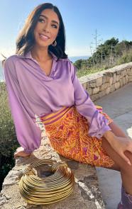 Silk-V-hals-Blouse-Rome-Lila-777-1
