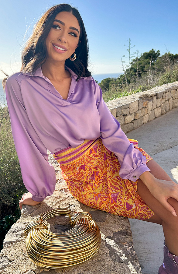 Silk-V-hals-Blouse-Rome-Lila-777-1