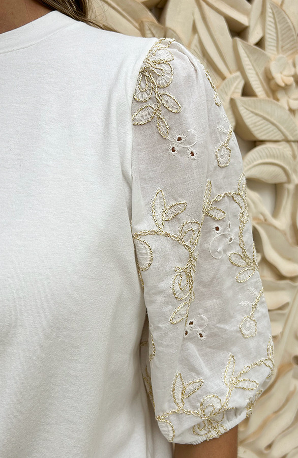 Flower-Puff-Sleeve-Top-Ecru