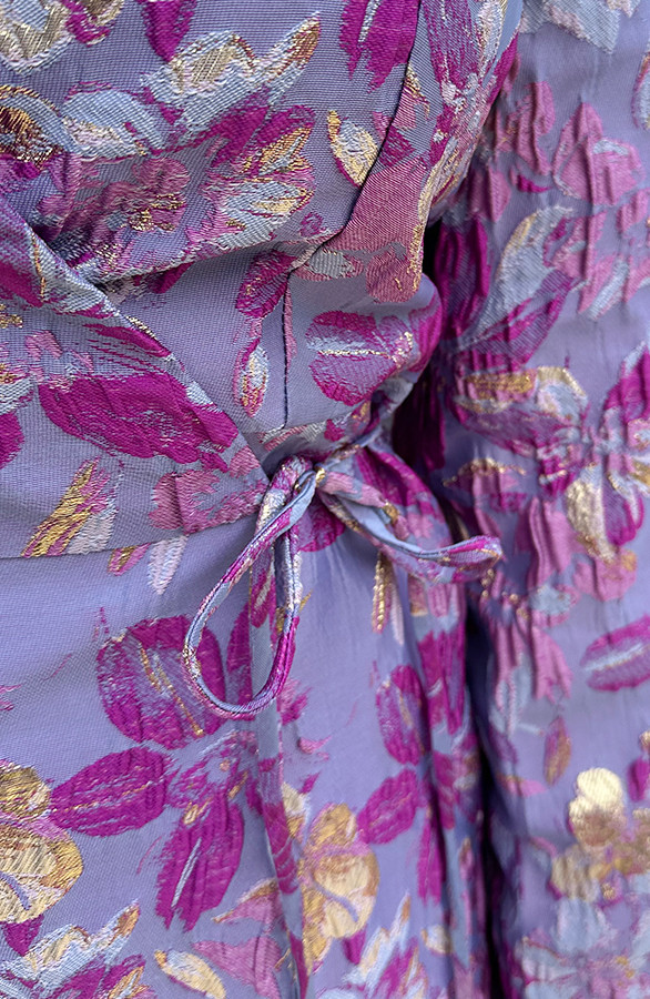 Jacquard-Jurk-Wijde-Mouw-Lila-1
