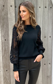 Lace-Sleeve-Soft-Trui-Zwart-6-3