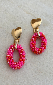 Lovely-Beads-Oorbellen-Fuchsia-1