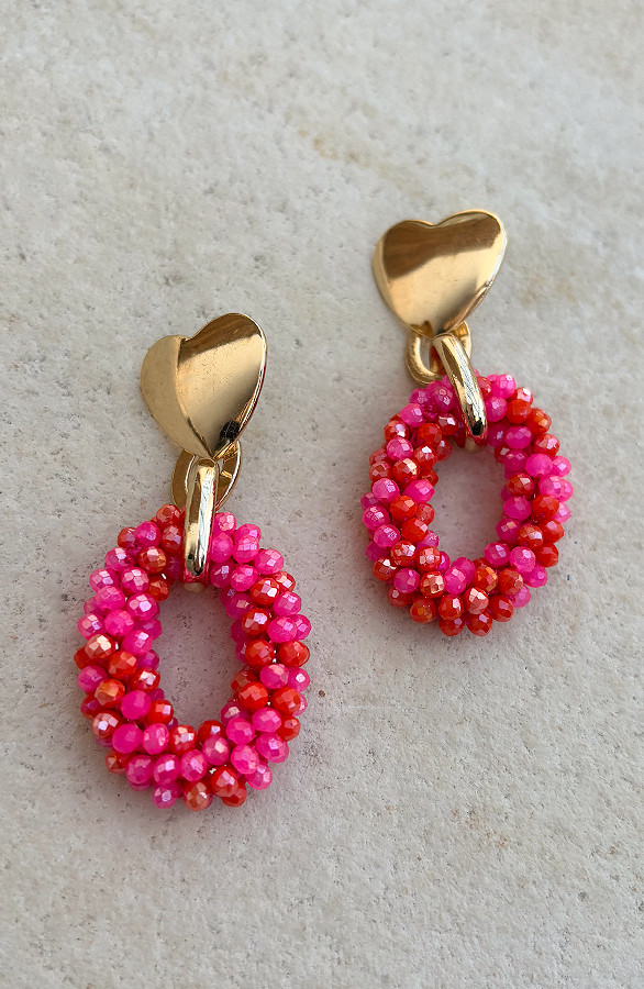 Lovely-Beads-Oorbellen-Fuchsia-1