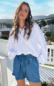 Oversized-V-hals-Blouse-Mousseline-Offwhite-10-3111