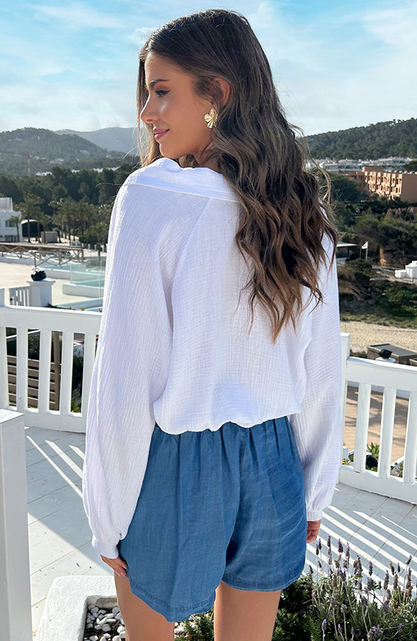 Oversized-V-hals-Blouse-Mousseline-Offwhite-14-3111