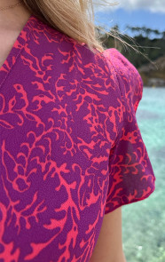 Ruffle-Laagjes-Jurk-Lulu-Flower-Roze-2-1