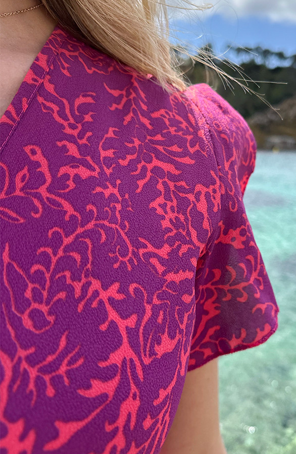 Ruffle-Laagjes-Jurk-Lulu-Flower-Roze-2-1