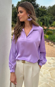Silk-V-hals-Blouse-Rome-Lila-11-4