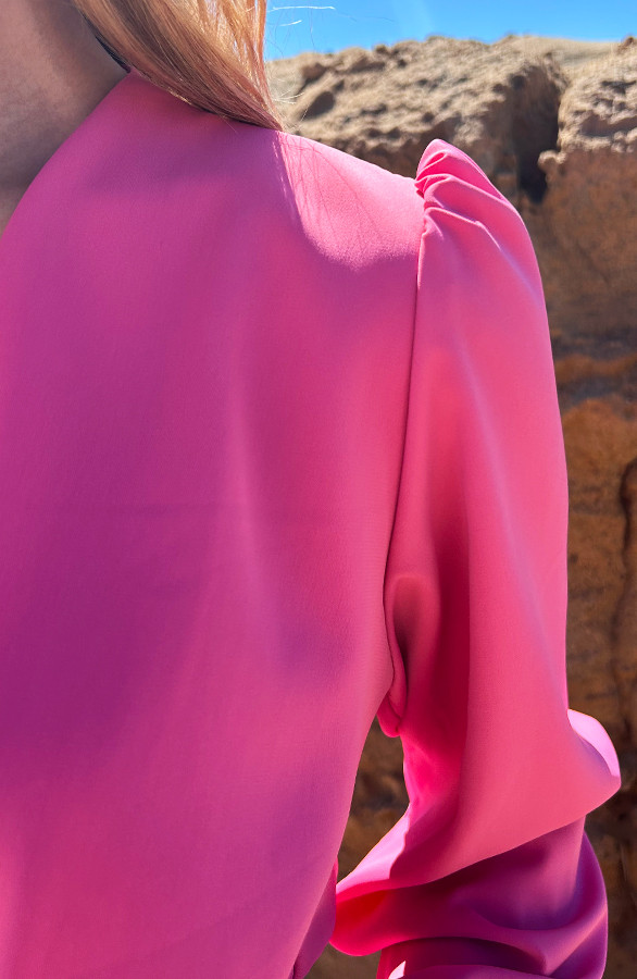 V-hals-Jurk-Strik-Detail-Fuchsia43-6